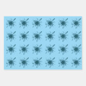 Mattierte Bliss: Light Blue Snowburgh Weihnachten Geschenkpapier Set (Vorderseite)