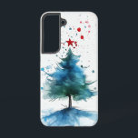 Mattierte Blüte Samsung Galaxy Hülle<br><div class="desc">Eine weiche,  blaue Blume,  die in eisiger Eleganz blüht,  Set gegen einen schneebedeckten Dunst.</div>