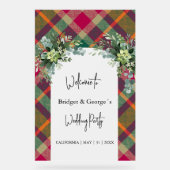 mattierte bunt schottische Herbsthochzeit Acrylschild (Vorderseite)