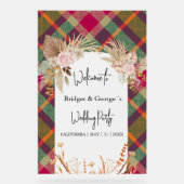 mattierte bunt schottische Herbsthochzeit Acrylschild (Vorderseite)