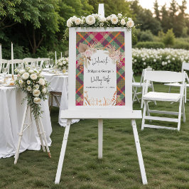 mattierte bunt schottische Herbsthochzeit Acrylschild