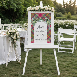 mattierte bunt schottische Herbsthochzeit Acrylschild