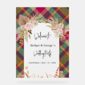 mattierte bunt schottische Herbsthochzeit Acrylschild (Vorderseite)