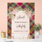 mattierte bunt schottische Herbsthochzeit Acrylschild (Hochzeit)