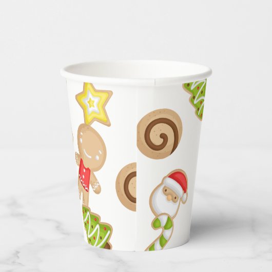 Mattierte Cookies Weihnachts-Cookie-Exchange-Party Pappbecher (Rechts)