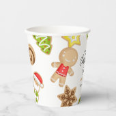 Mattierte Cookies Weihnachts-Cookie-Exchange-Party Pappbecher (Vorderseite)
