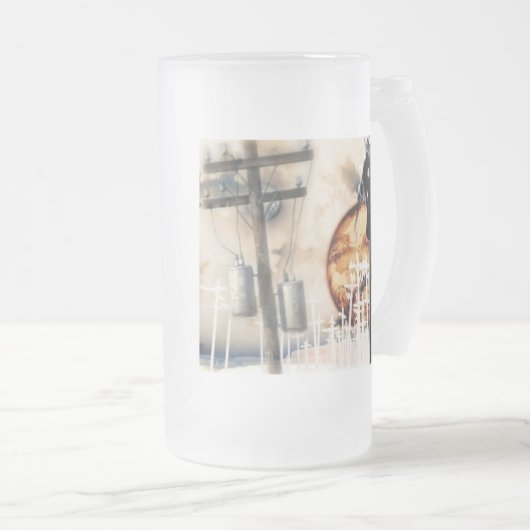 Mattierte das Bier-Tasse des Störungssuchers Mattglas Bierglas (VorderseiteRechts)