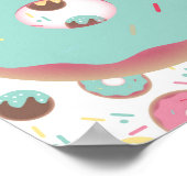 Mattierte Donut 3D Sprinkles Mauer-Mix-Poster Poster (Ecke)