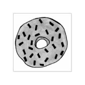 Mattierte Donut Doughnut mit Sprinklen Feinschmeck Gummistempel (Prägung)