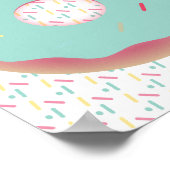 Mattierte Donut Sprinkles Mauer Aquamarines Poster (Ecke)
