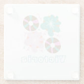 Mattierte Donuts Pink Doodles Glasuntersetzer (Rückseite)