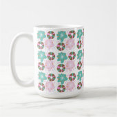 Mattierte Donuts Pink Doodles Kaffeetasse (Links)
