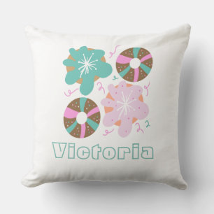 Mattierte Donuts Pink Doodles Kissen