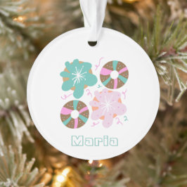 Mattierte Donuts Pink Doodles Ornament