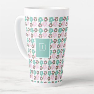 Mattierte Donuts Rosa Doodles Initial Milchtasse