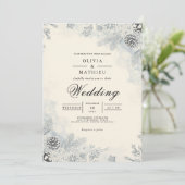 Mattierte Evergreen Arch Wedding Einladung (Stehend Vorderseite)