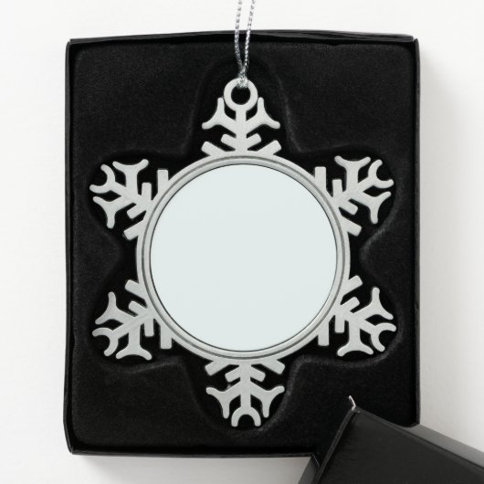 Mattierte Farbe | Classic | elegant Schneeflocken Zinn-Ornament (Box)