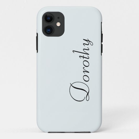 Mattierte Farbe | Minimalistischer Name Case-Mate iPhone Hülle (Rückseite)