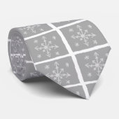 Mattierte Fensterscheiben Neck Tie (grau & weiß) Krawatte (Gerollt)