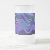 Mattierte Fiesta 3 (blau) Tasse aus Glas (Mittel)