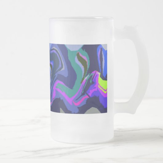 Mattierte Fiesta 3 (blau) Tasse aus Glas (Rechts)