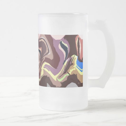 Mattierte Fiesta 3-Glas-Tasse Mattglas Bierglas (Rechts)