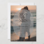 Mattierte Frau Brautparty Beach Foto Einladung (Vorderseite)