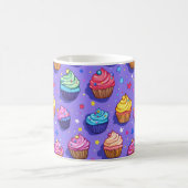 Mattierte Fun Cupcake Muster: Whimsical Bakery Kaffeetasse (Mittel)