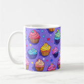 Mattierte Fun Cupcake Muster: Whimsical Bakery Kaffeetasse (Links)