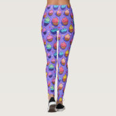 Mattierte Fun Cupcake Muster: Whimsical Bakery Leggings (Rückseite)