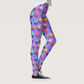 Mattierte Fun Cupcake Muster: Whimsical Bakery Leggings (Rechts)