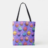 Mattierte Fun Cupcake Muster: Whimsical Bakery Tasche (Rückseite)