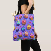 Mattierte Fun Cupcake Muster: Whimsical Bakery Tasche (Von Nahem)