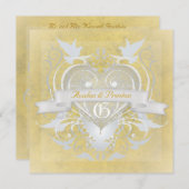 Mattierte Gelb-Einladung Prinzessin-feenhafte Einladung (Vorne/Hinten)