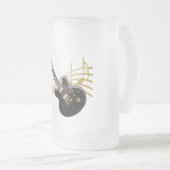 Mattierte Gitarre-Tasse Mattglas Bierglas (VorderseiteRechts)