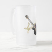 Mattierte Gitarre-Tasse Mattglas Bierglas (Vorderseite Links)
