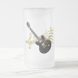 Mattierte Gitarre-Tasse Mattglas Bierglas