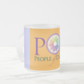 Mattierte Glasbecher-Leute des Diversity Mattglastasse (Vorderseite Links)