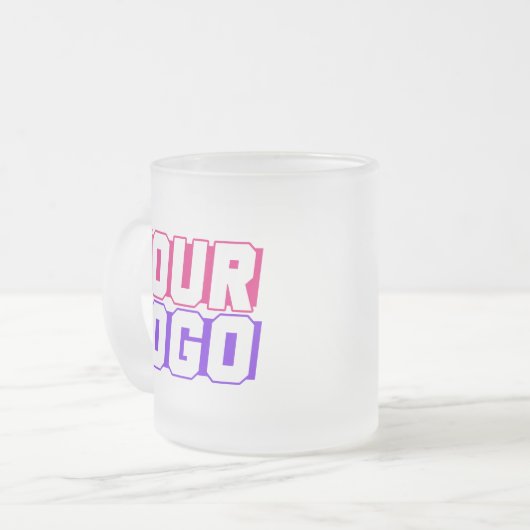 Mattierte Glass Custom Logo Tasse Personalisiert! (Vorderseite Links)