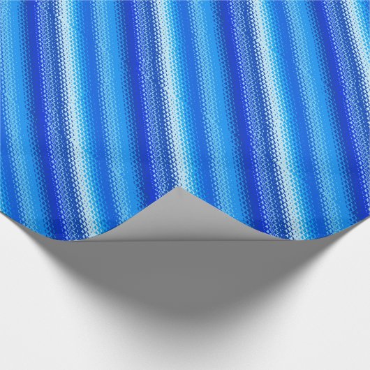 Mattierte Glasstreifen - Kobalt und Blassblau Geschenkpapier (Ecke)