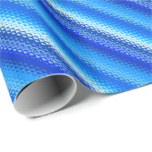 Mattierte Glasstreifen - Kobalt und Blassblau Geschenkpapier (Rolleneckpunkt)