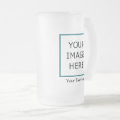 Mattierte GlasTasse 2 Mattglas Bierglas (VorderseiteRechts)