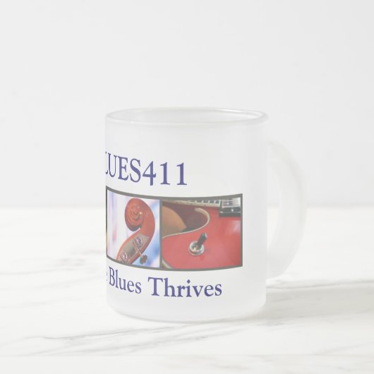 Mattierte GlasTasse BLUES411 Mattglastasse (VorderseiteRechts)