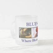 Mattierte GlasTasse BLUES411 Mattglastasse (Vorderseite Links)