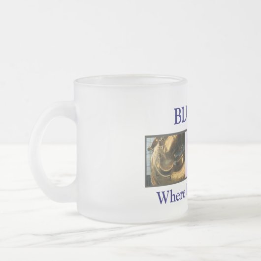 Mattierte GlasTasse BLUES411 Mattglastasse (Links)