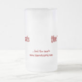 Mattierte GlasTasse - hochrote Beschriftung Mattglas Bierglas (Mittel)