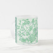 Mattierte GlasTasse - indisches Grün Mattglastasse (Vorderseite Links)