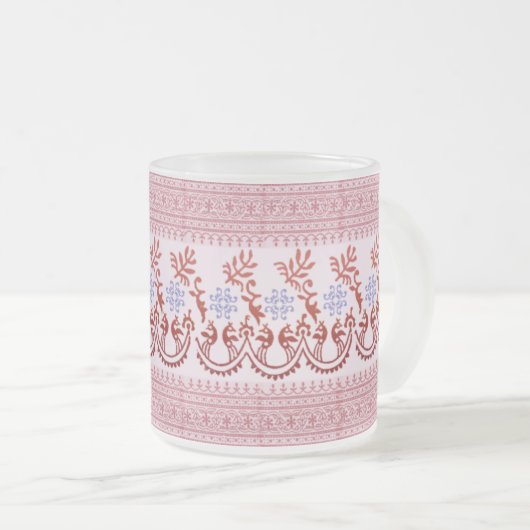 Mattierte GlasTasse - indisches Rot Mattglastasse (VorderseiteRechts)