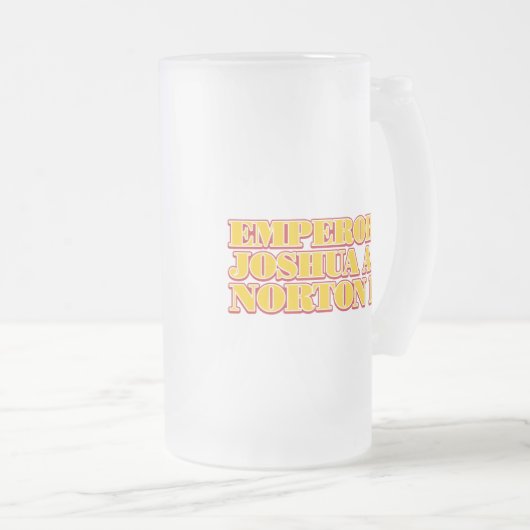 Mattierte GlasTasse Kaiser-Joshuas A.Norton I Mattglas Bierglas (VorderseiteRechts)