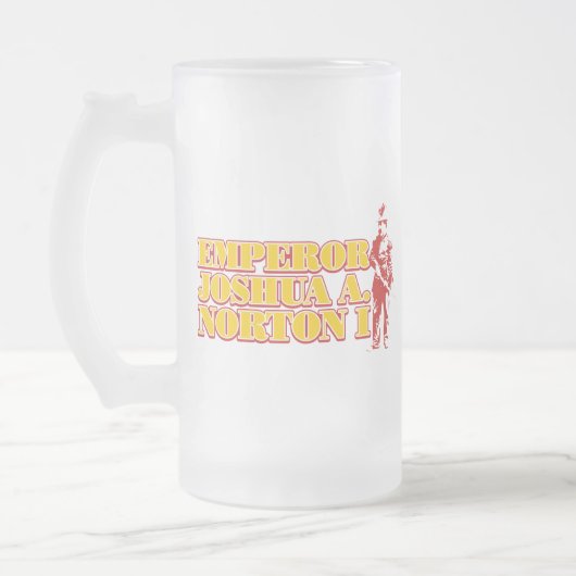 Mattierte GlasTasse Kaiser-Joshuas A.Norton I Mattglas Bierglas (Links)